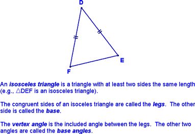 Definition of Isosceles Triangle